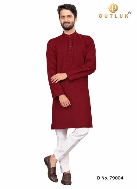 Maroon Colour Outluk 79 Fancy Ethnic Wear Kurta With Pajama Collection 79004